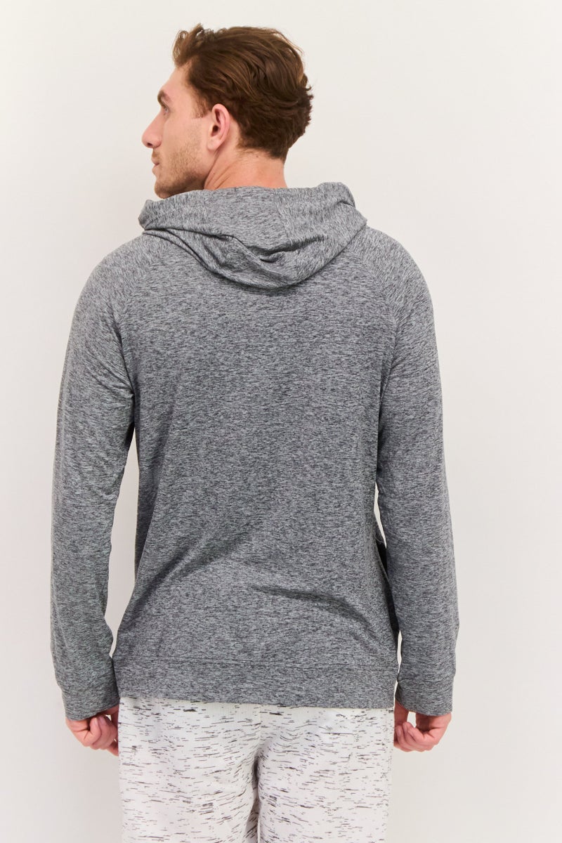 90 Degree By Reflex سويت شيرت رياضي للرجال بأكمام طويلة مناسب للخارج، رمادي - Image 3